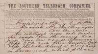 (CIVIL WAR; SOUTH CAROLINA) Three telegrams sent between Dec. 12, 1862 and March 1, 1864.