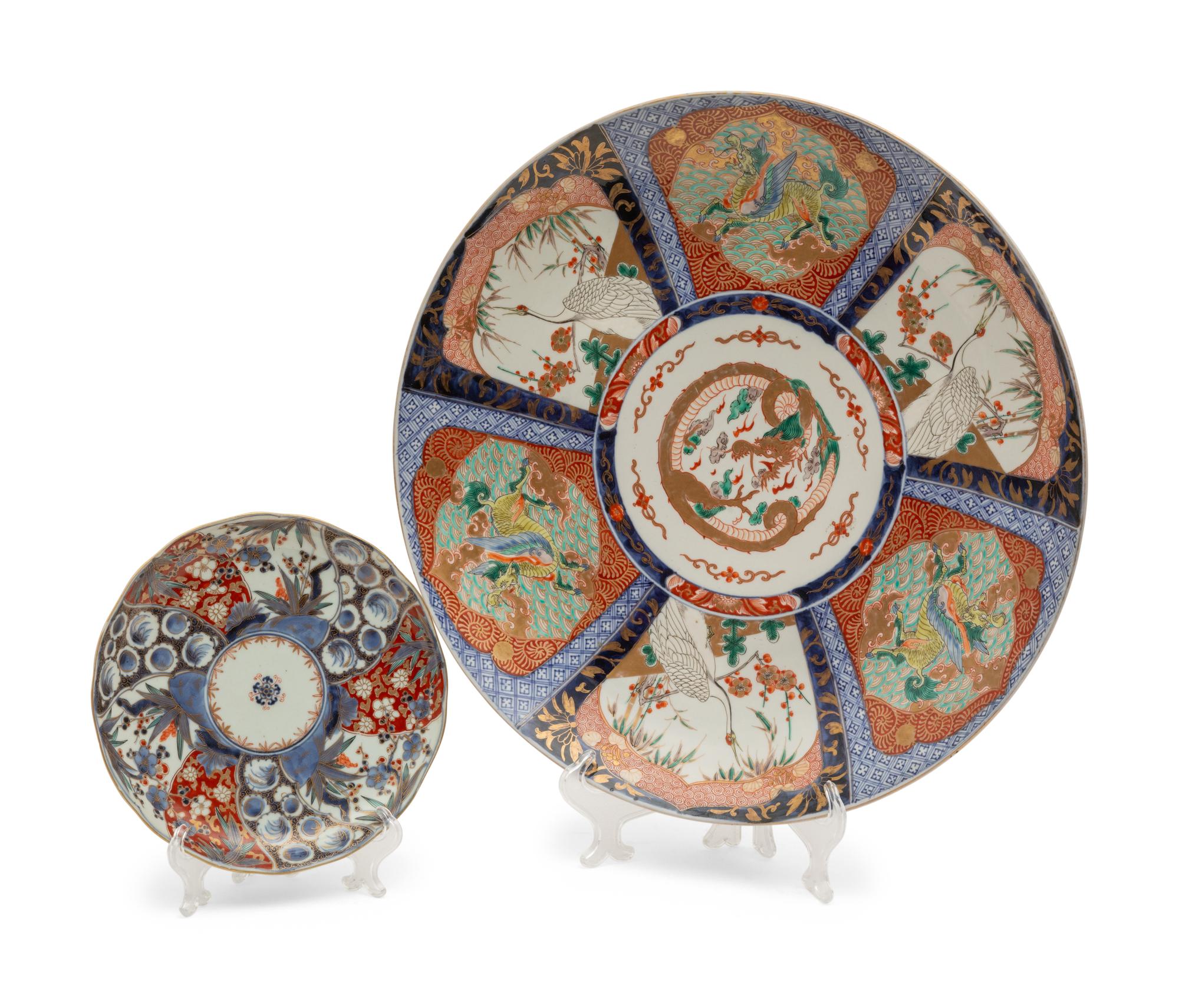 Four Japanese Imari Porcelain Chargers