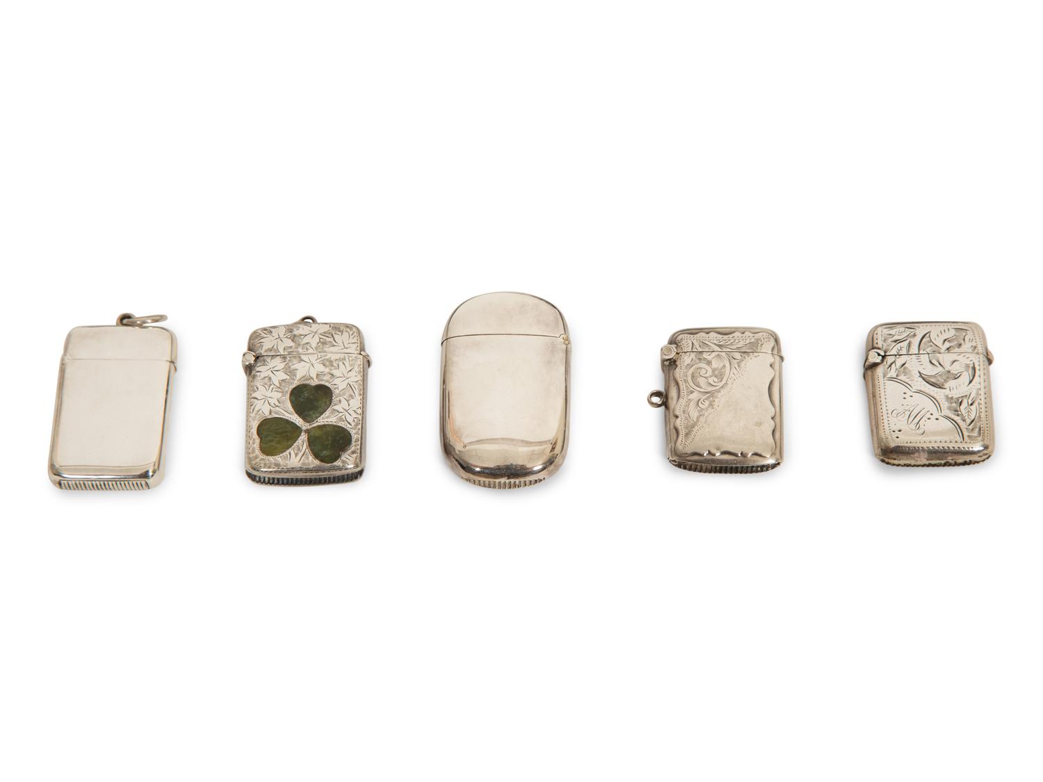 A Collection of Silver Vesta Cases