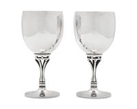 A Pair of Harald Nielsen Designed Georg Jensen Wine Goblets
