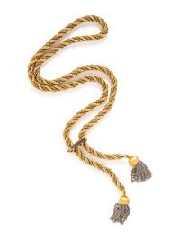 BICOLOR GOLD ROPE TWIST NECKLACE