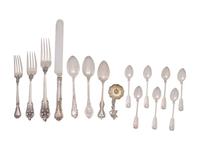 A Collection of American Silver Flatware Articles