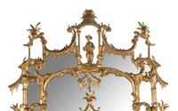 A Massive Pair of English Carved Giltwood Pier Mirrors