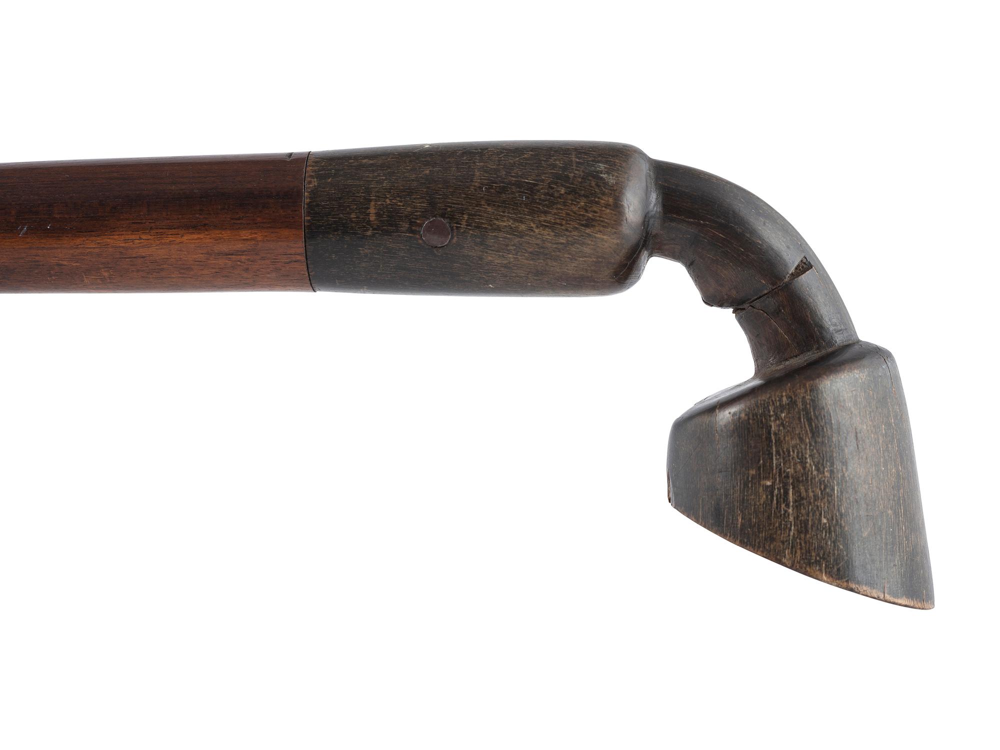 A Cane with Hoof-Form Horn Handle