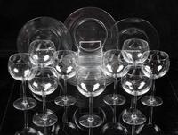 A Group of Twelve Seneca Wine Glasses Height of first 7 1/4 inches.