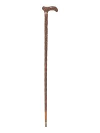 Presentation walking stick made from wood of the USS Kearsarge , ID'd to Capt. S. Samuels, 1891.