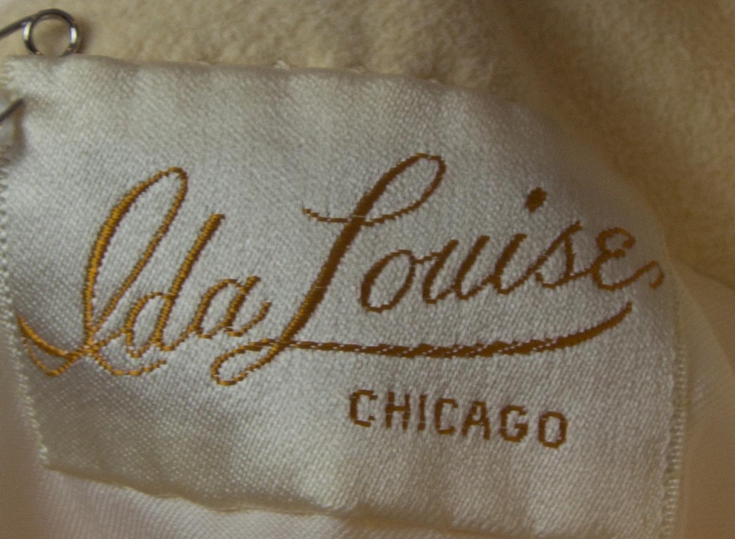 An Ida Louise Cream Ultra Suede Dress Ensemble,