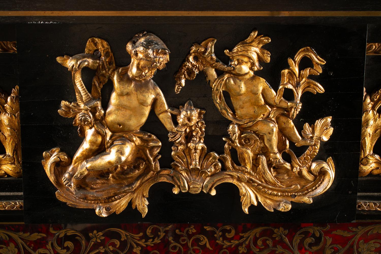 A Napoleon III Gilt Bronze Mounted Boulle Marquetry Cabinet