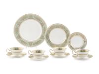 A Wedgwood Gold Columbia Porcelain Dinner Service