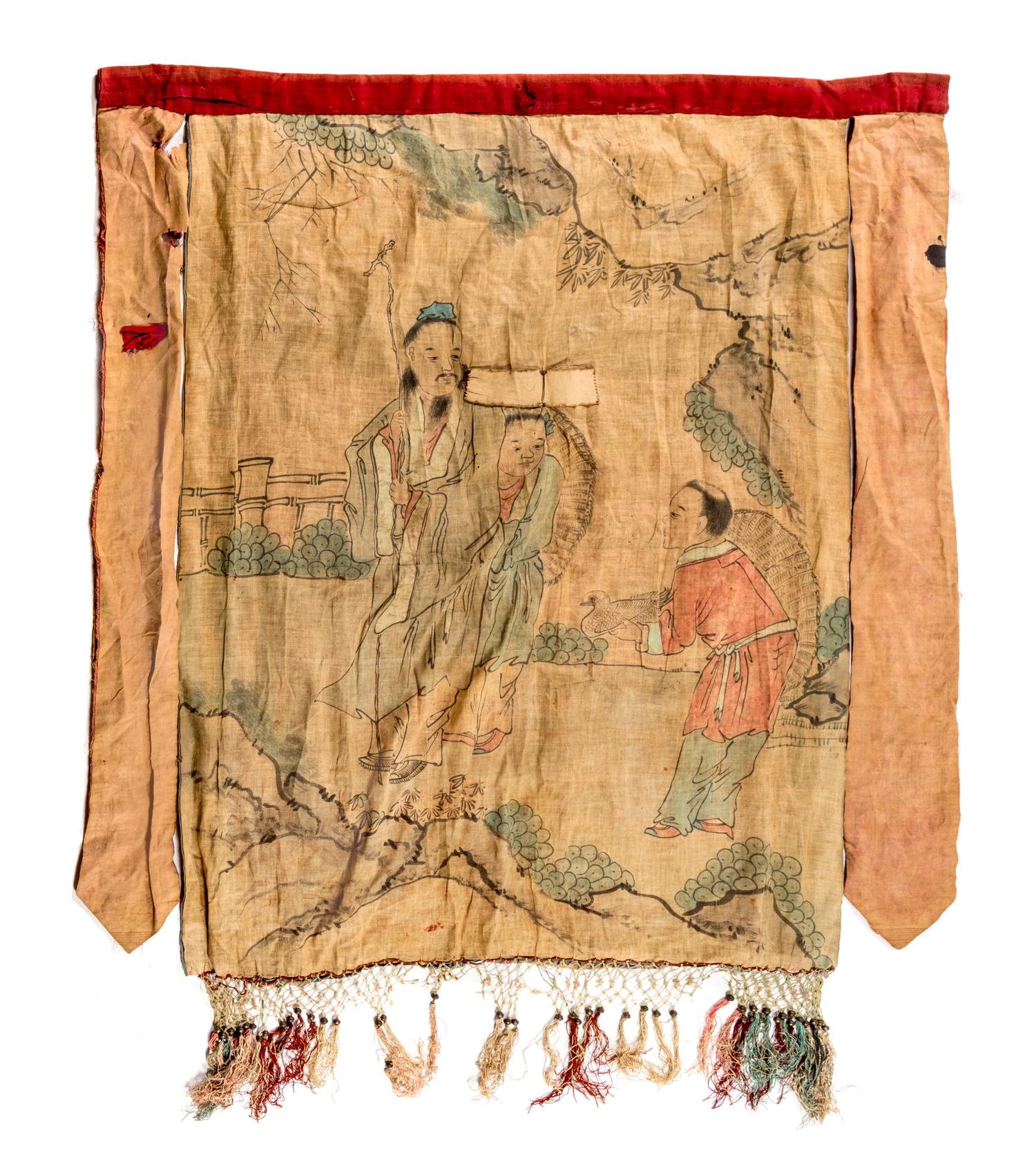 A Chinese Embroidered Silk Panel