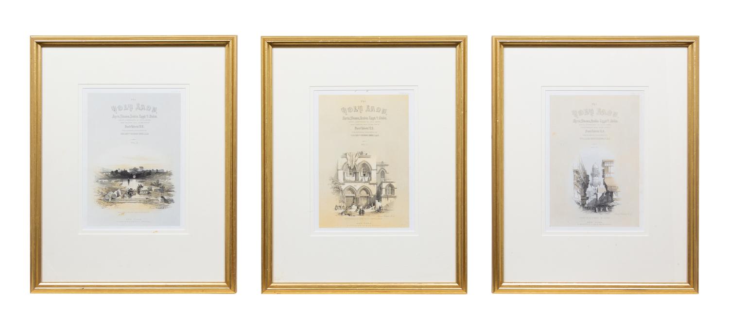 ROBERTS, David (1796-1864). A group of 14 small-format lithograph prints from "The Holy Land", including: