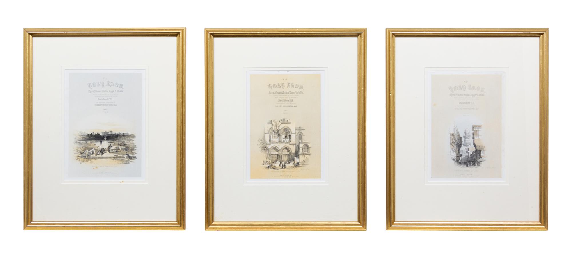 ROBERTS, David (1796-1864). A group of 14 small-format lithograph prints from "The Holy Land", including: