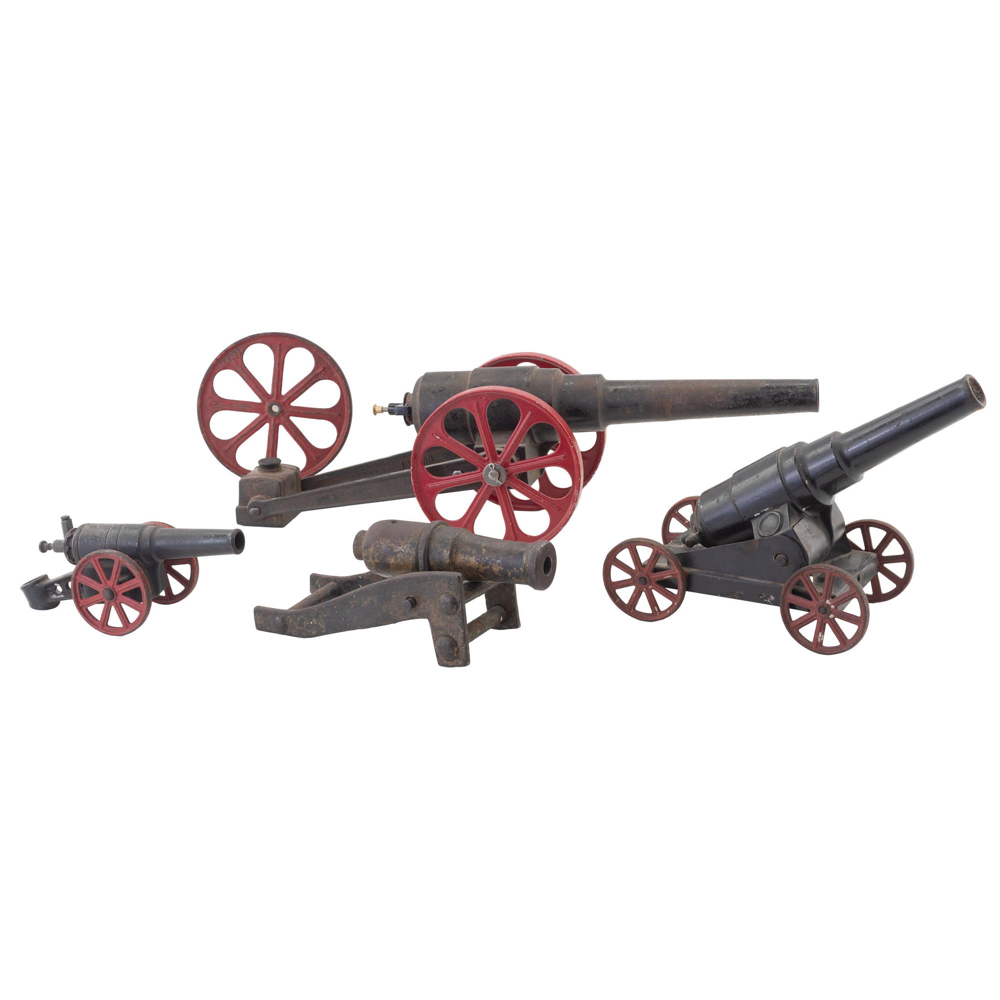 Lot of Four Toy Cannons