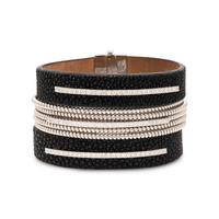 Stingray Leather, Diamond, and White Gold Bracelet