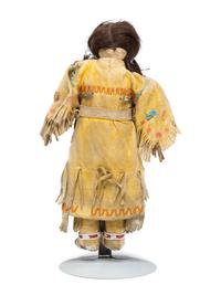 Northern Plains Beaded Hide Doll