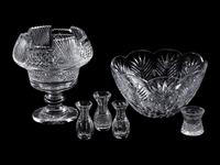 A Group of Waterford Cut Glass Table Articles