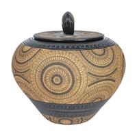 Lidded Pottery Vase