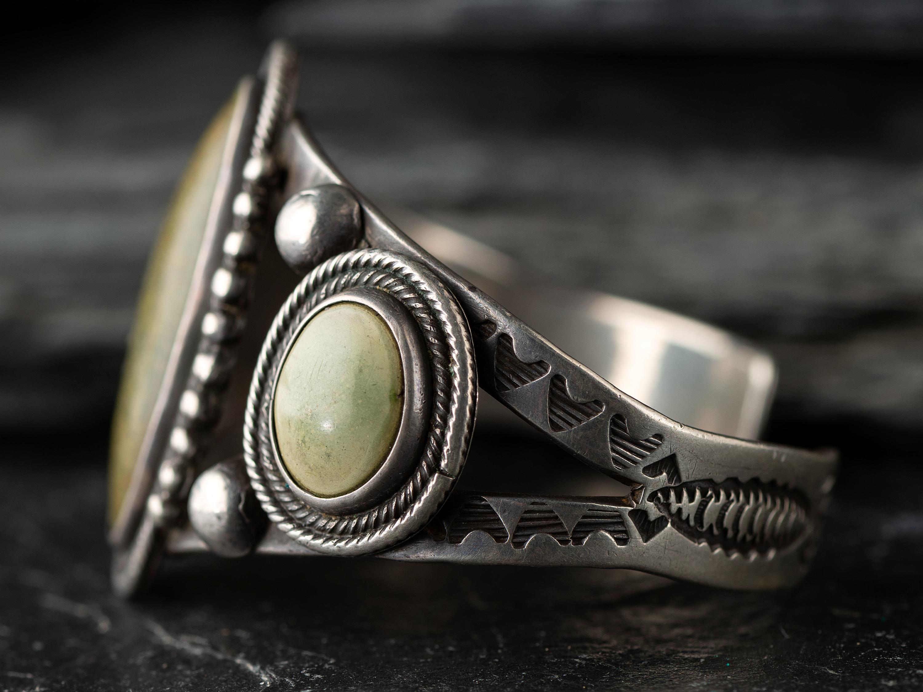 Navajo Silver and Turquoise Cuff Bracelet