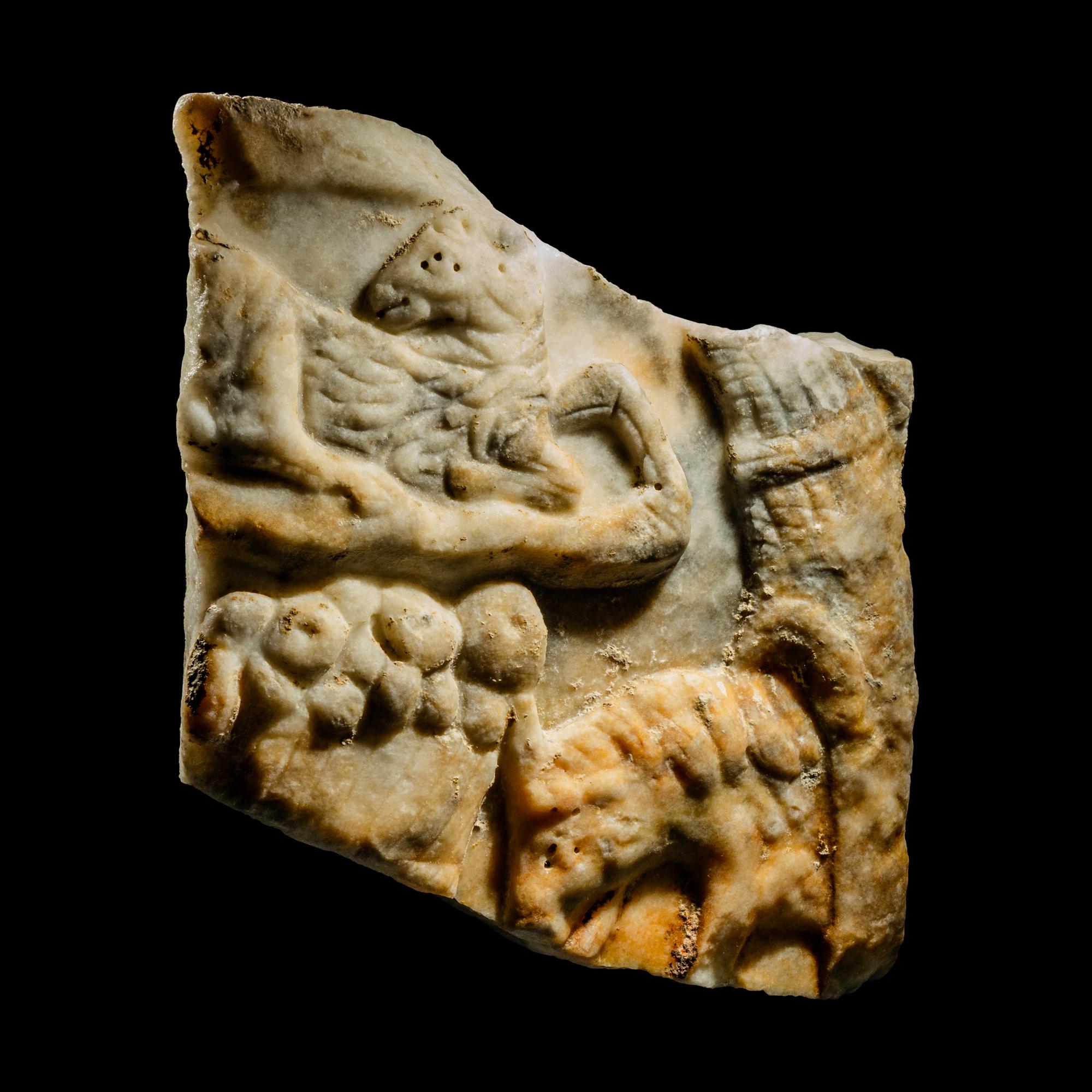 A Roman Marble Sarcophagus Fragment