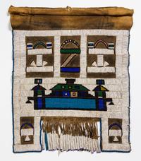 A Group of Four African Beaded Aprons Height of largest 21 1/2 x width 20 1/4 inches.