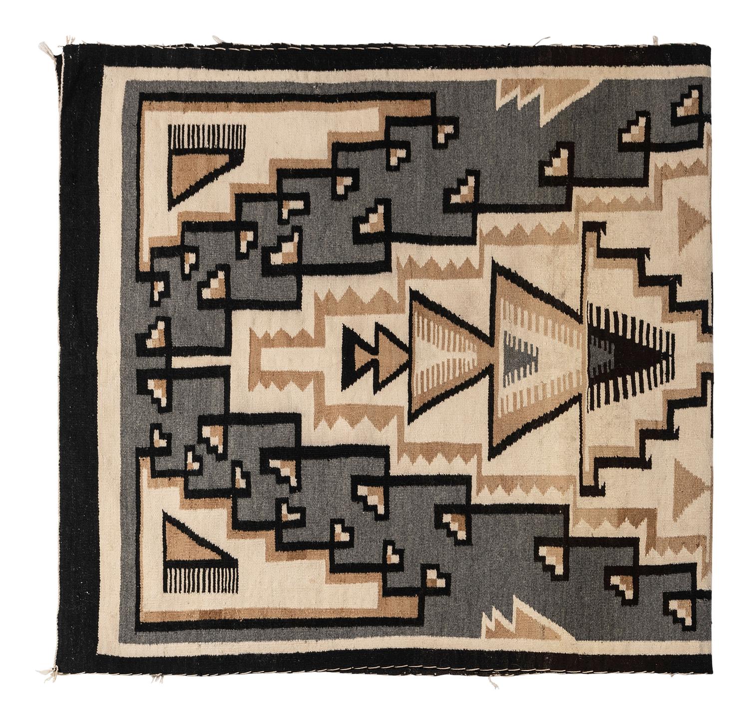 Navajo Two Grey Hills Pattern Weaving / Rug