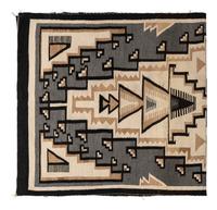 Navajo Two Grey Hills Pattern Weaving / Rug
