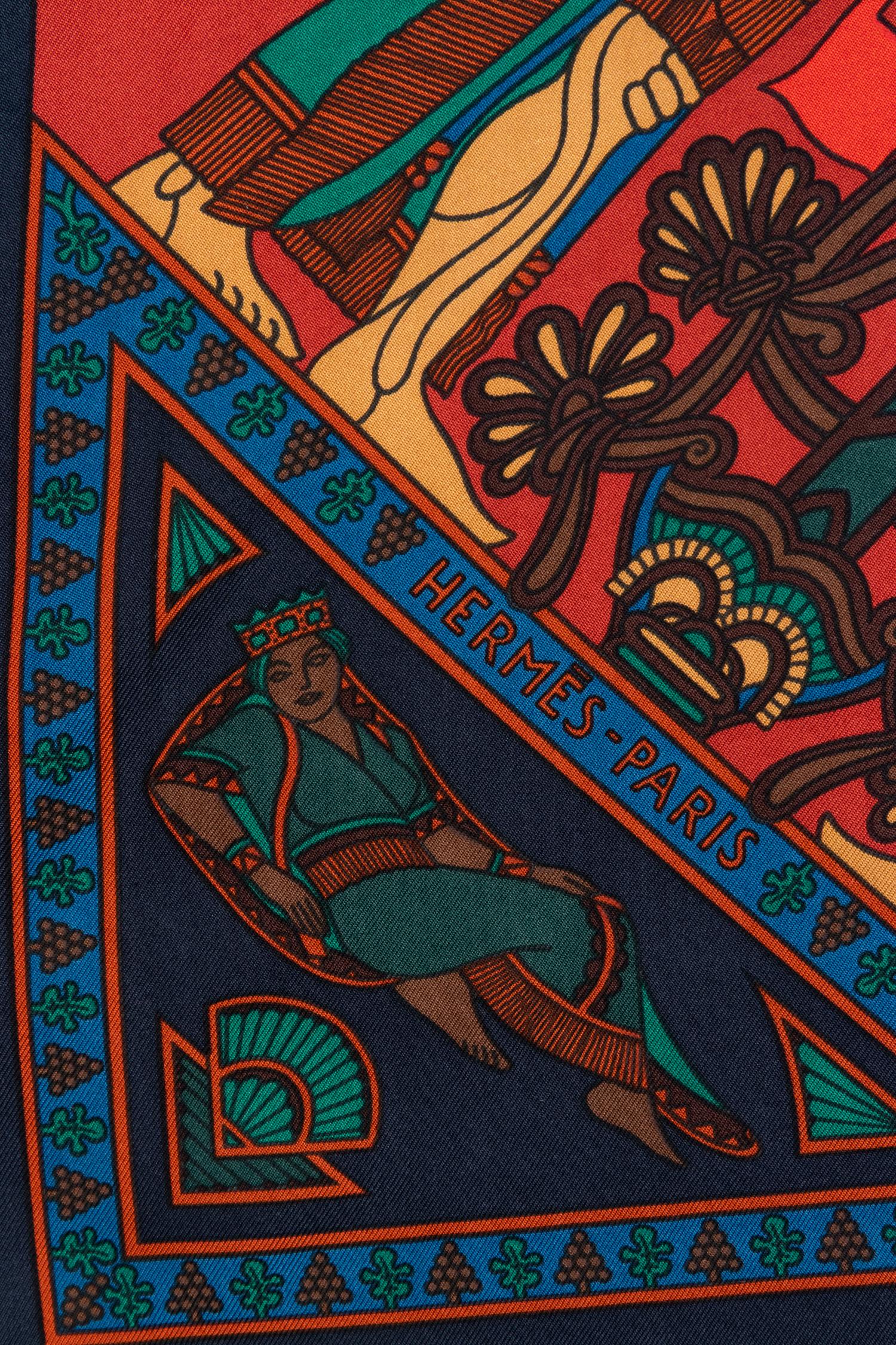 Two Hermès 90cm Silk Scarf, Carré