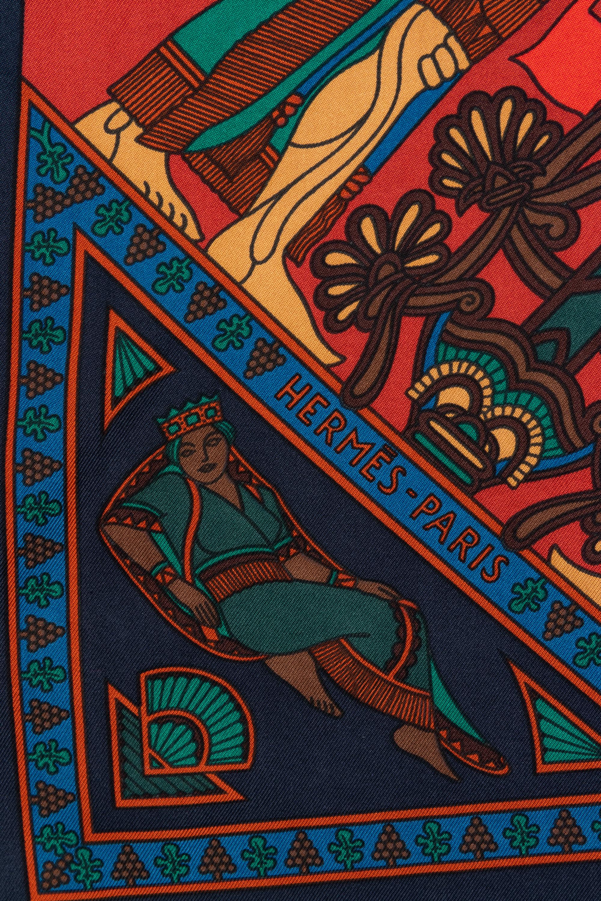 Two Hermès 90cm Silk Scarf, Carré