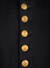 Anishinaabe Beaded Wool Naval Coat with Added Cap