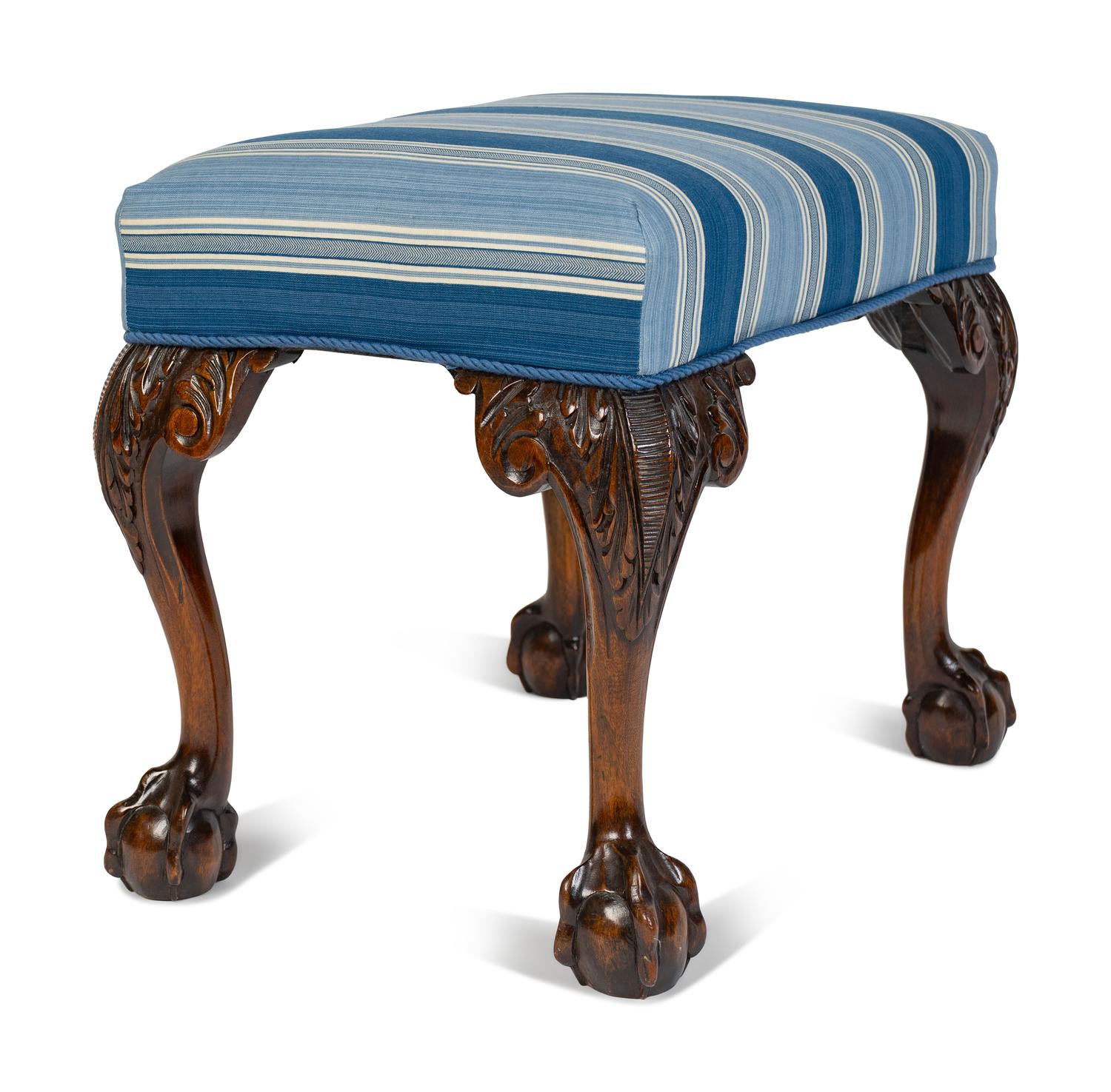 A George II Carved Mahogany Stool