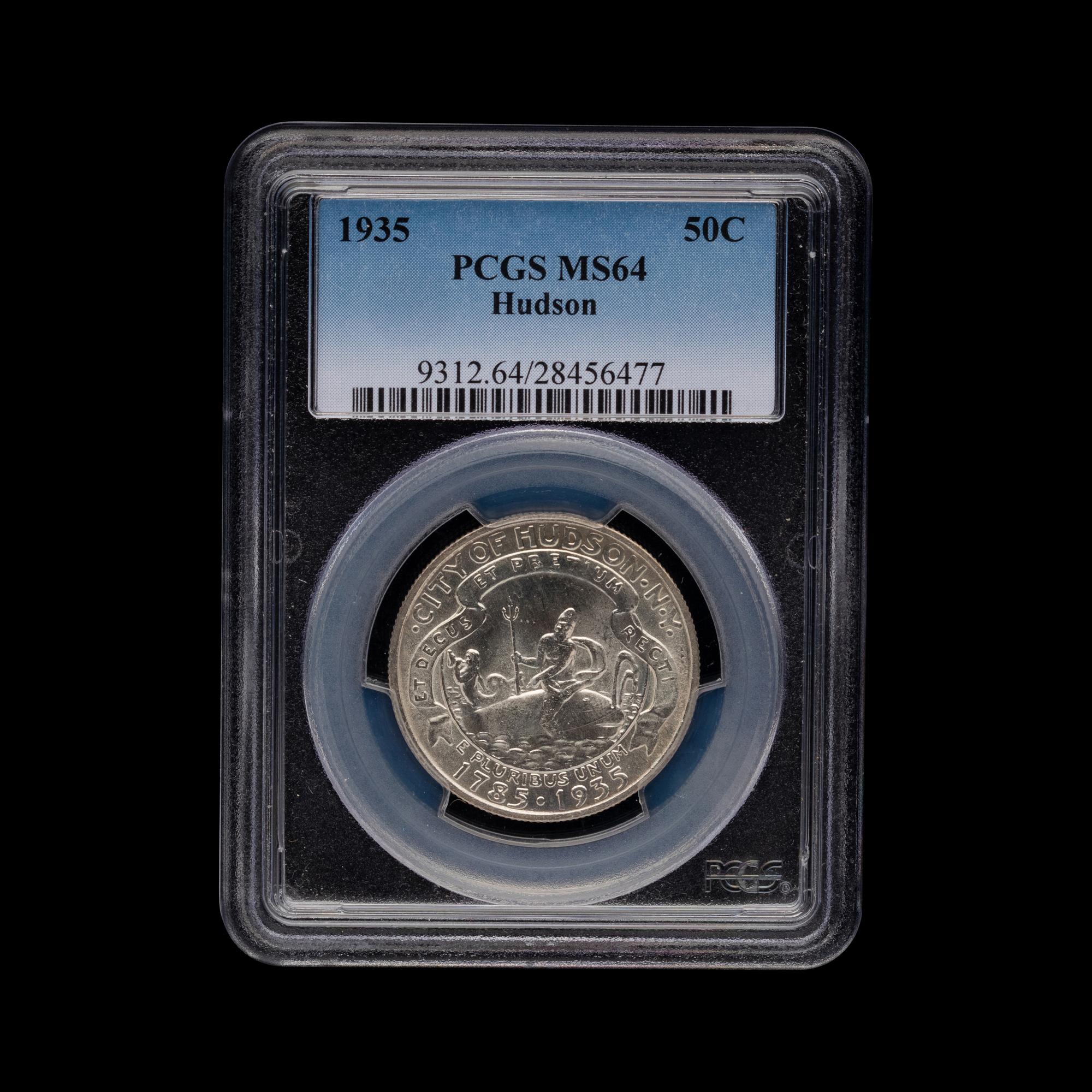 A 1935 Hudso n Commemorative 50c Coin [PCGS MS64]