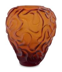 A Contemporary Frosted Glass Vase