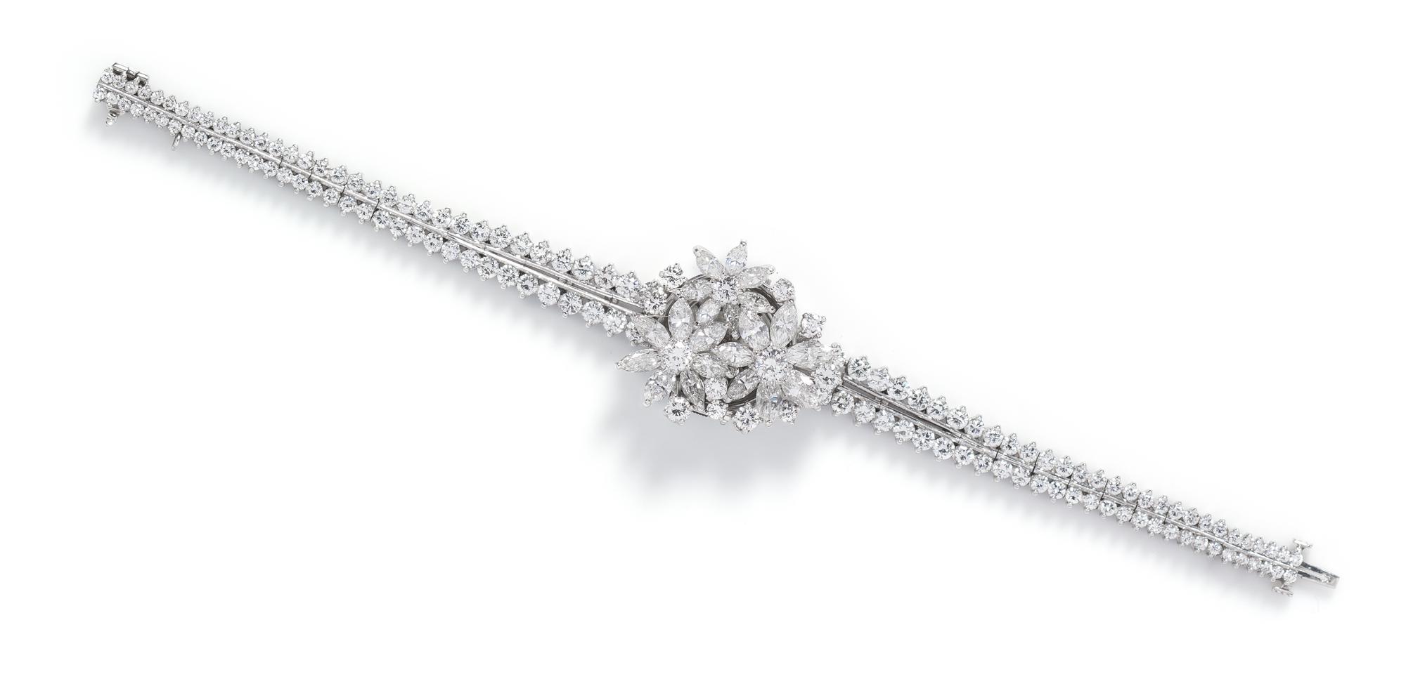 A Platinum and Diamond Surprise Wristwatch, Omega, Circa 1950, 25.60 dwts.