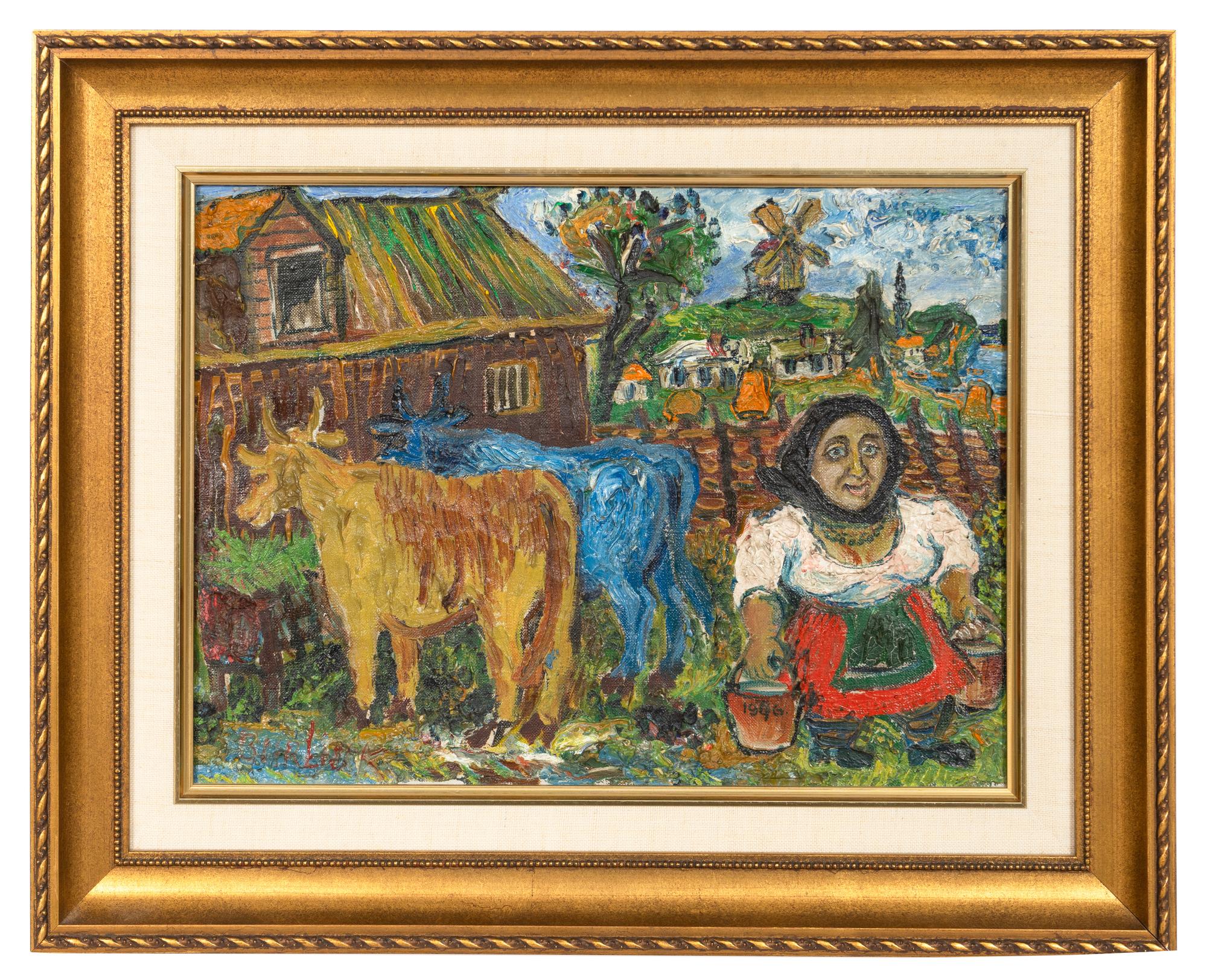 Peasant Woman with Cows