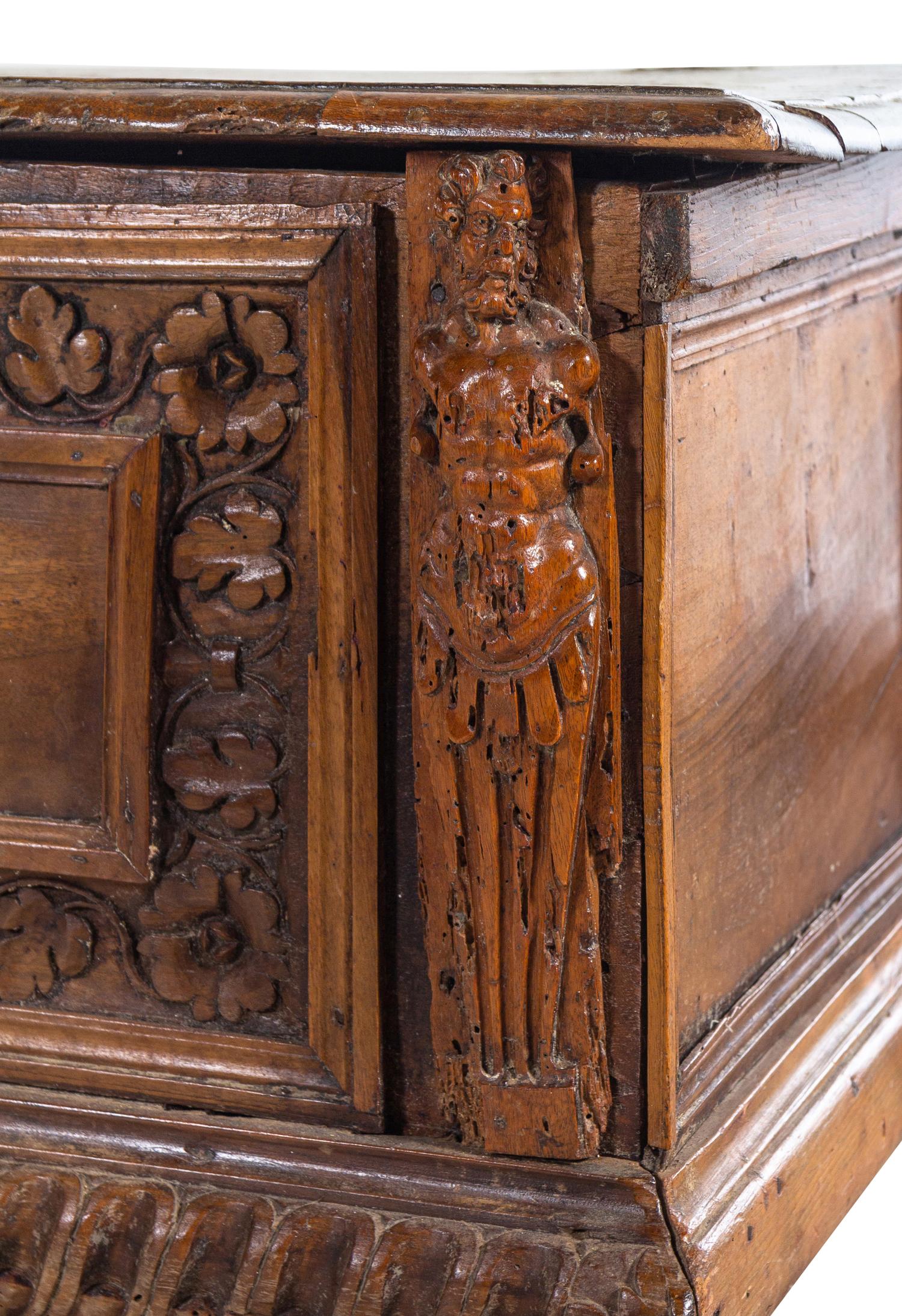 An Italian Walnut Cassone