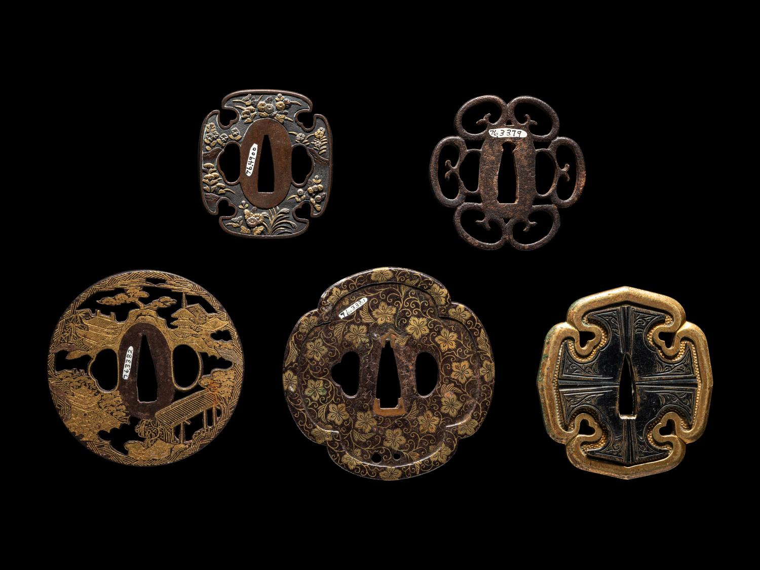 Five Japanese Metal Tsuba
