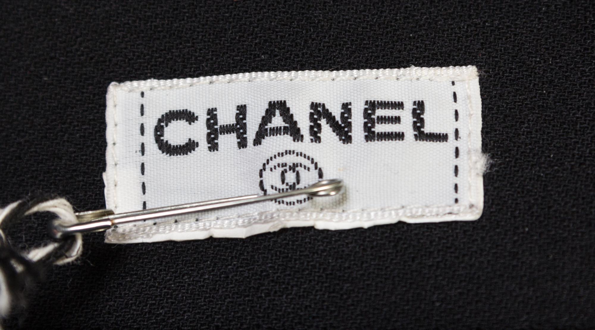 A Chanel Black Pleated Wrap Skirt,