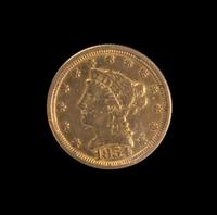 A United States 1854-O Liberty Head $2.50 Gold Coin