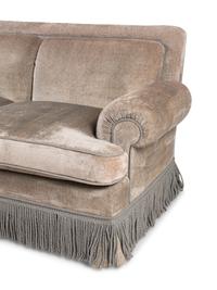 A Contemporary Three-Seat Sofa with Bullion Fringe