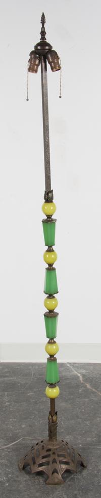An Art Deco Floor Lamp Height 64 3/4 inches (with finial). — FIRST HALF 20TH CENTURY
