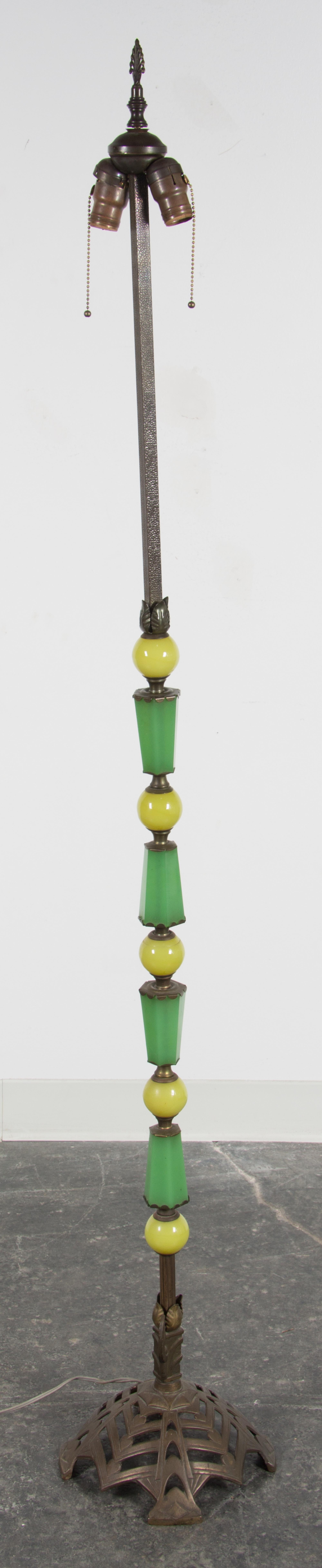 An Art Deco Floor Lamp Height 64 3/4 inches (with finial). — FIRST HALF 20TH CENTURY