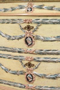 An Italian Painted Serpentine Commode