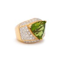PERIDOT AND DIAMOND RING