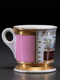 A Florist's Porcelain Occupational Shaving Mug
