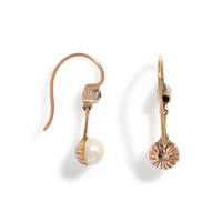 EDWARDIAN, DIAMOND AND PEARL EARRINGS