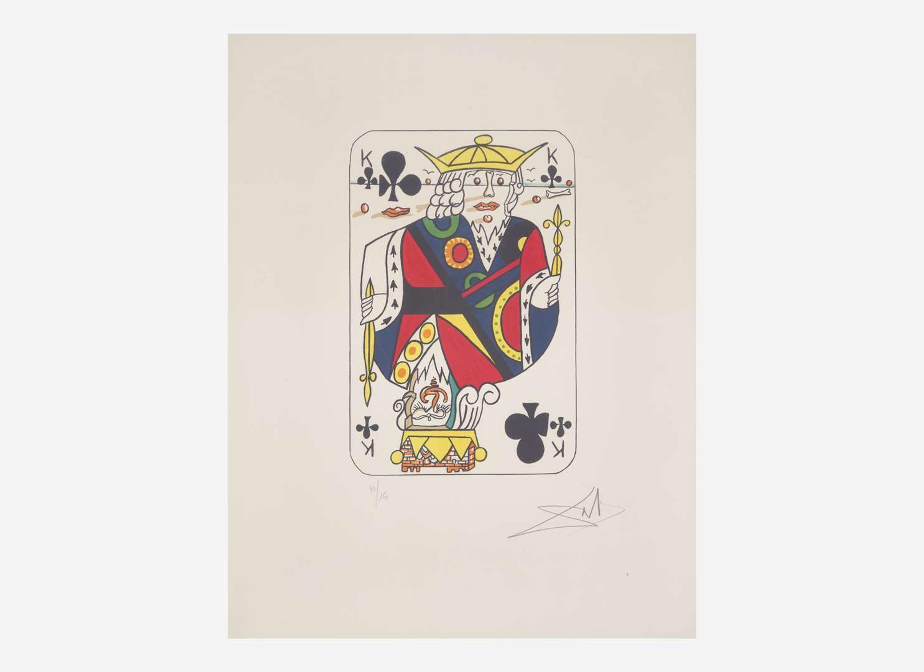 Salvador Dalí (Spanish, 1904-1989), Playing Cards (Ace, King, Queen and Jack of Clubs)