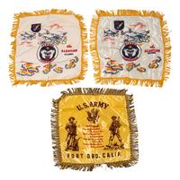 [WORLD WAR I & II - FLAGS & PATRIOTIC TEXTILES]. A group of patriotic textiles and accoutrements, including: