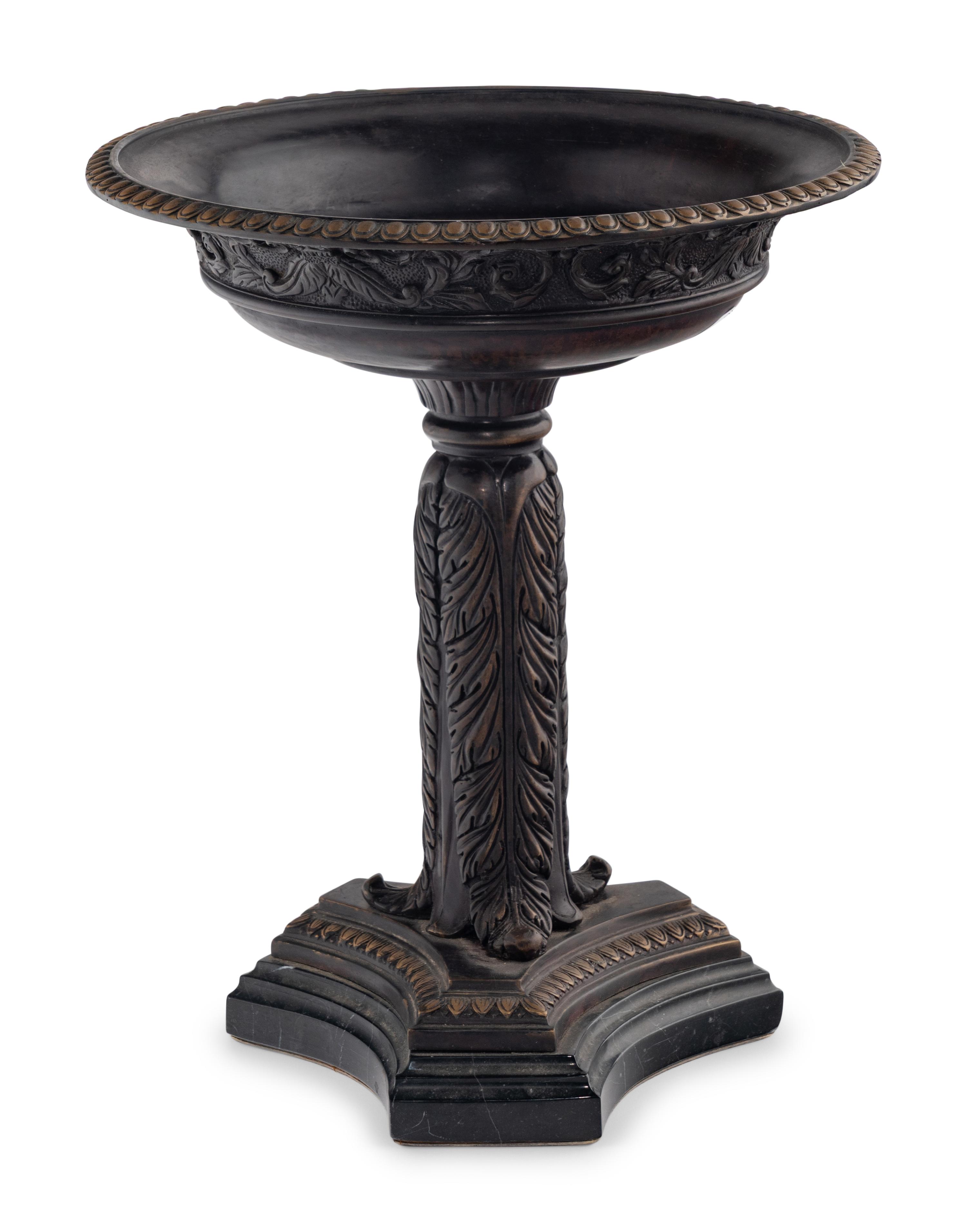 A Continental Parcel Gilt Bronze and Marble Tazza
