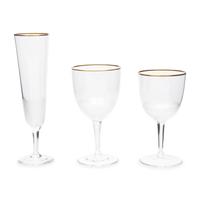 A Moser Gilt Decorated Cut-Glass Stemware Service