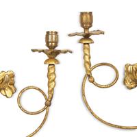 A Pair of Federal Giltwood Eagle Sconces